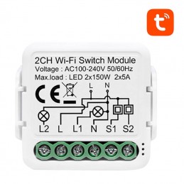 Smart Switch Module WiFi Avatto N-WSM01-2 TUYA