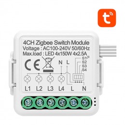 Smart Switch Module ZigBee Avatto N-ZWSM01-4 TUYA