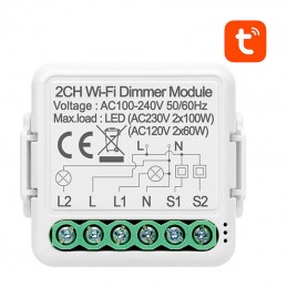 Smart Dimmer Switch Module WiFi Avatto N-DMS01-2 TUYA