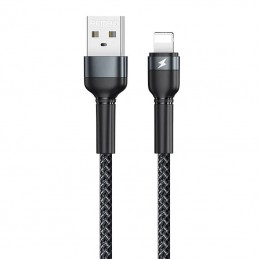 Cable USB Lightning Remax Jany Alloy, 1m, 2.4A (black)