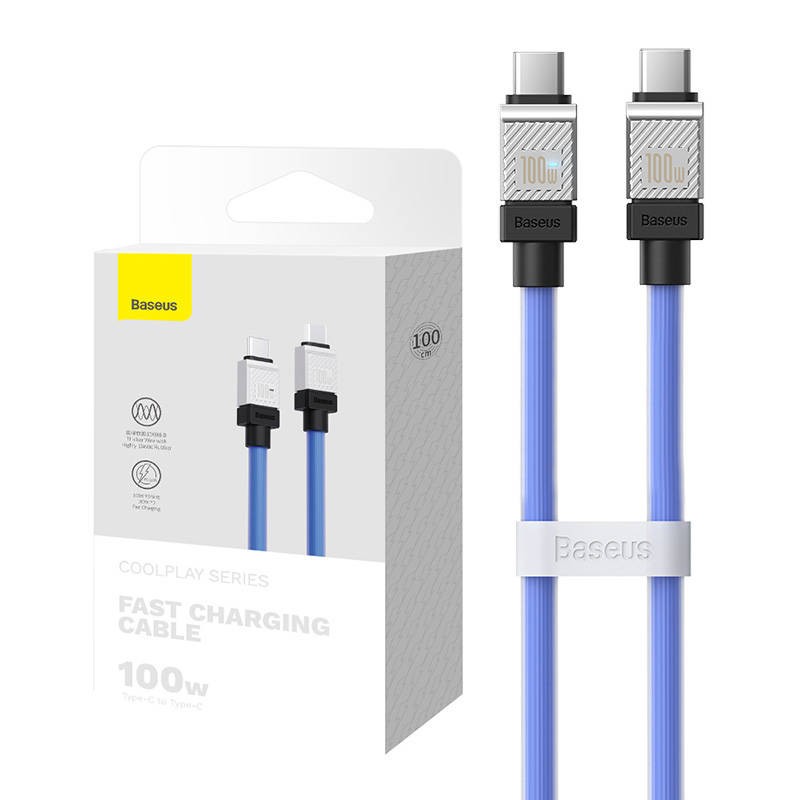 Cable USB-C do USB-C Baseus CoolPlay 100W 1m (blue)