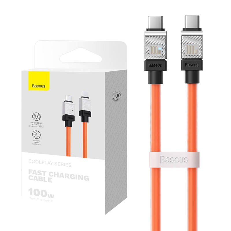 Cable USB-C do USB-C Baseus CoolPlay 100W 1m (orange)