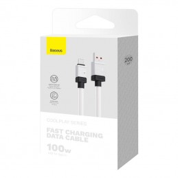 Cable USB do USB-C Baseus CoolPlay 100W 2m (white)