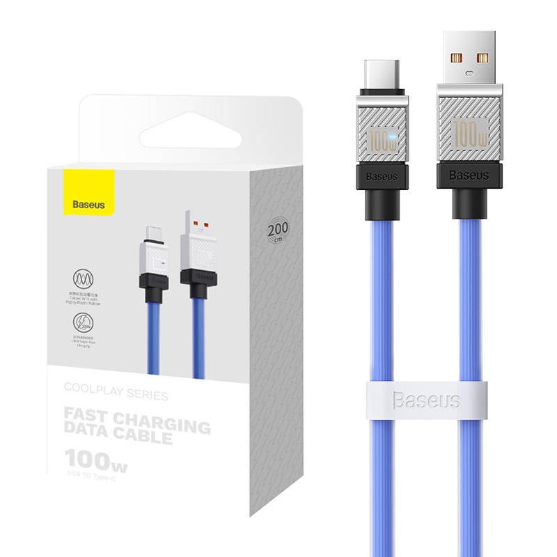 Cable USB do USB-C Baseus CoolPlay 100W 2m (blue)