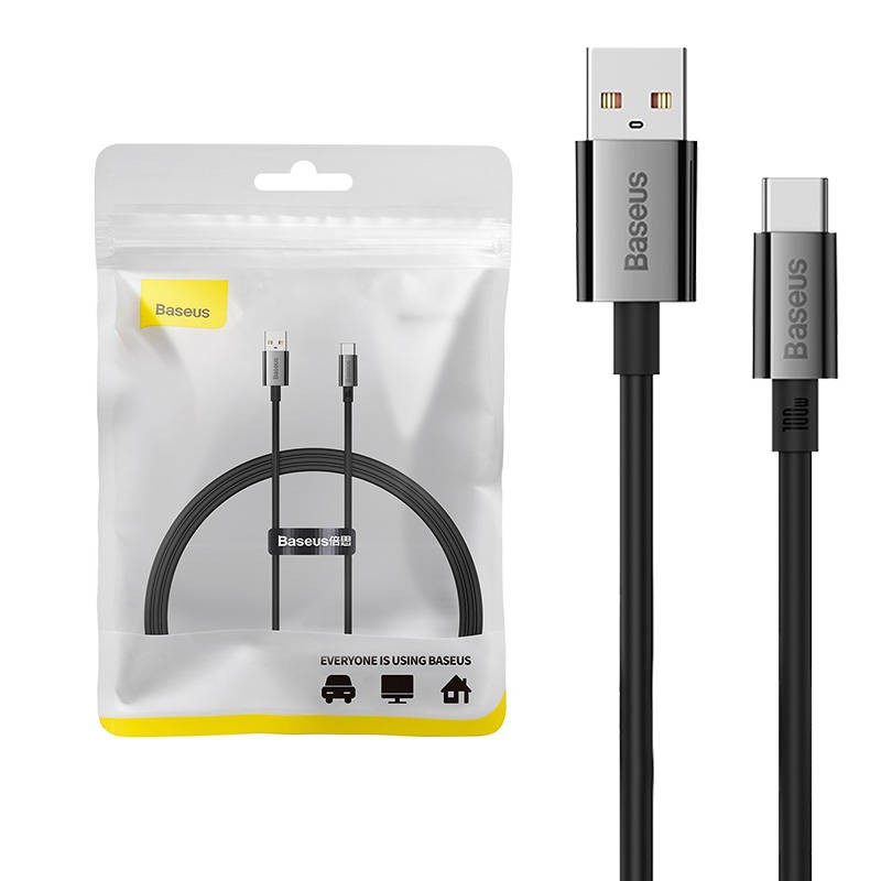 Cable USB do USB-C Baseus Superior100W 1m (black)