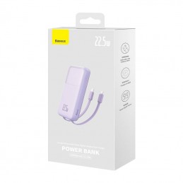 Powerbank Baseus Comet with USB to USB-C cable, 10000mAh, 22.5W (purple)