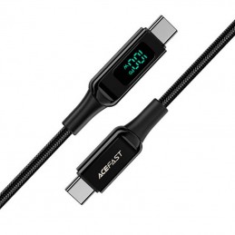 Cable USB-C to USB-C Acefast C6-03 with display, 100W, 2m (black)