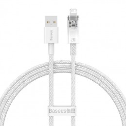 Fast Charging Cable Baseus Explorer  USB to Lightning 2.4A 1M (white)