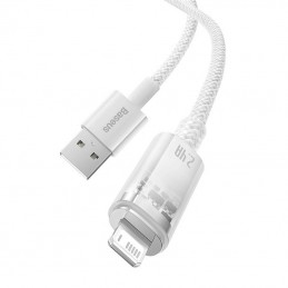 Fast Charging cable Baseus USB-A to Lightning  Explorer Series 2m, 2.4A (white)