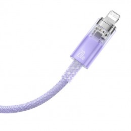 Fast Charging cable Baseus USB-C to Lightning  Explorer Series 1m, 20W (purple)