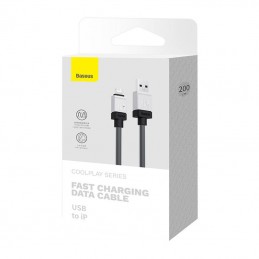 Fast Charging cable Baseus USB-A to Lightning CoolPlay Series 2m, 2.4A (black)