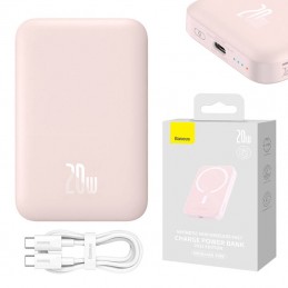 Powerbank Baseus Magnetic Mini 6000mAh 20W MagSafe (pink)