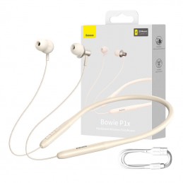Wireless Earphones Baseus  Bowie P1x In-ear Neckband Creamy-white