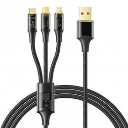 3in1 USB to USB-C / Lightning / Micro USB Cable, Mcdodo CA-3330, 1.2m (Black)