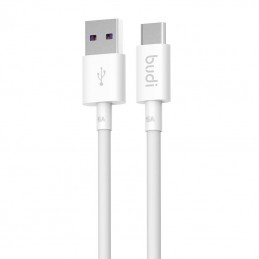 USB to USB-C cable Budi 5A, 1m (white)