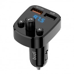 Car transmitter with microphone Budi T03, USB QC 3.0 + USB