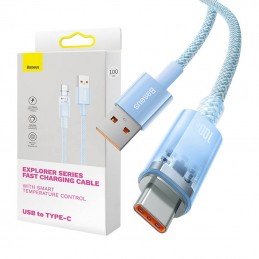 Quick Charge USB-C Baseus Flash, 6A,1m (Blue)