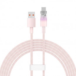 Quick Charge USB-C Baseus Flash, 6A,1m (Pink)