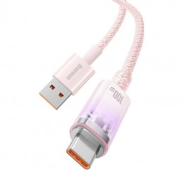 Quick Charge USB-C Baseus  6A, 1m (Pink)