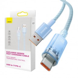 Quick Charge Cable Baseus Explorer Series USB to USB-C 100W, 1m (Blue)