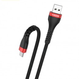 Foneng Cable USB to USB C, X82 3A, 1m (black)