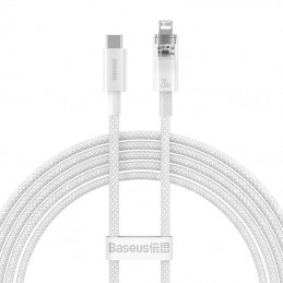 Fast Charging cable Baseus USB-C to Lightning Explorer Series 2m, 20W (white)