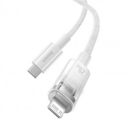 Fast Charging cable Baseus USB-C to Lightning Explorer Series 2m, 20W (white)