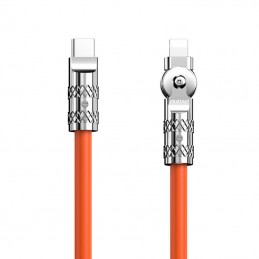 USB-C to Lightning rotating cable Dudao L24CL 120W 1m (orange)