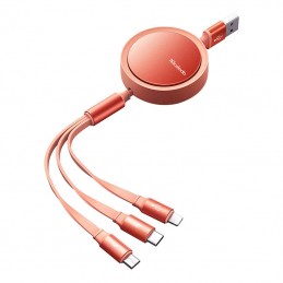 Cable USB Mcdodo CA-7252 3in1 retractable 1,2m (orange)