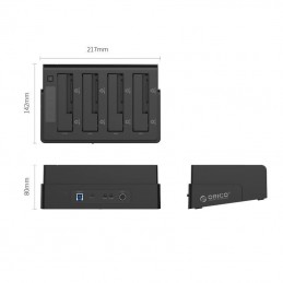 Hard Drive Dock Orico Clone 2.5 / 3.5 inch 4 Bay USB3.0 1 to 3 (black)