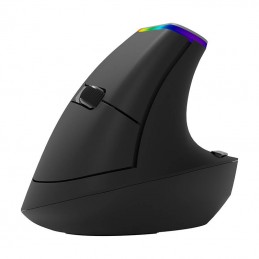 Wireless Vertical Mouse Delux M618C 2.4G 1600DPI RGB (black)