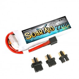 Battery Gens Ace Soaring 2200mAh 7.4V 30C 2S1P EC3/XT60/T-Plug