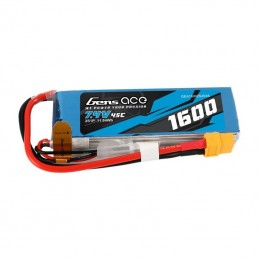 Battery GensAce LiPo 1600mAh 7.4V 45C 2S1P XT60