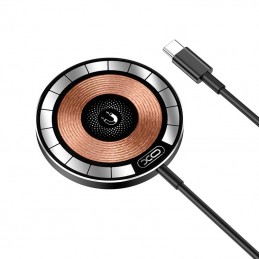 Mini Magnetic Wireless Quick Charger XO CX013 15W (black)