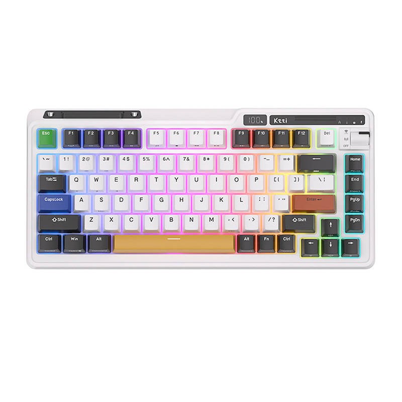 Mechanical keyboard Royal Kludge KZZI K75 pro RGB, Eternity Switch  (black and white)