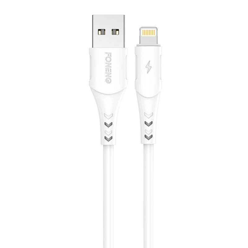 USB cable for Lightning Foneng X81, 2.1A, 1m (white)