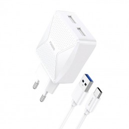 Charger Foneng EU35 USB-C, USB 2.4A (white)