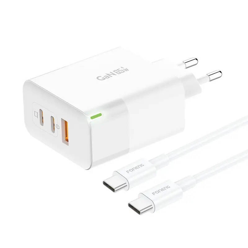 Charger Foneng GAN65 USB-A, USB-C, USB-C  GAN65, 2.4A, 65W