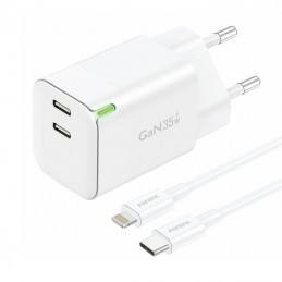 Wall charger Foneng GAN35 2x USB-C 2.4A (white)