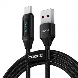 Toocki Charging Cable USB A-C, 1m, 66W (Black)