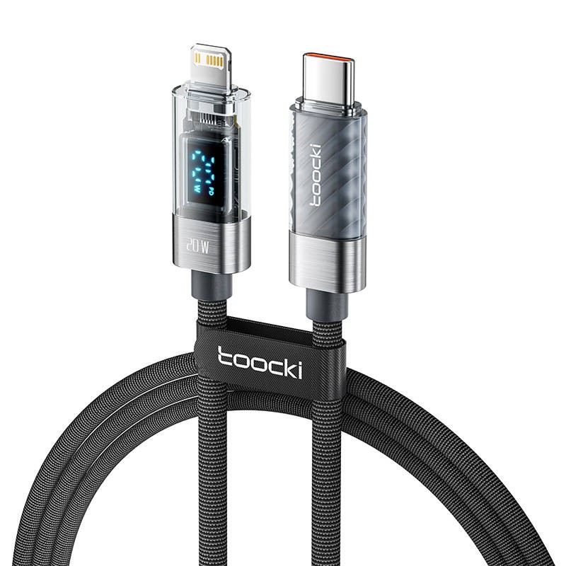 Toocki Charging Cable C-L, 1m, 20W (Grey)