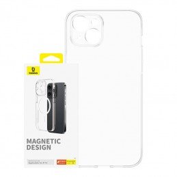 Magnetic Phone Case for iPhone 15 Baseus OS-Lucent Series (Clear)