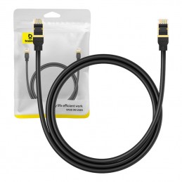Network cable cat.8 Baseus Ethernet RJ45, 40Gbps, 1m (black)