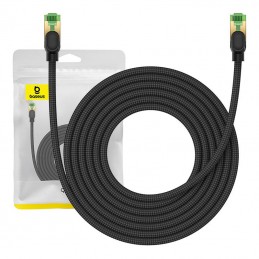 Braided network cable cat.8 Baseus Ethernet RJ45, 40Gbps, 5m (black)
