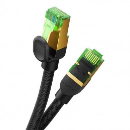 Braided network cable cat.8 Baseus Ethernet RJ45, 40Gbps, 5m (black)