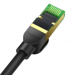 Braided network cable cat.8 Baseus Ethernet RJ45, 40Gbps, 20m (black)