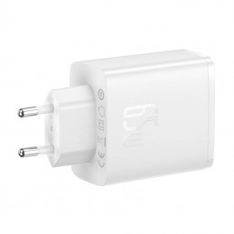 Wall charger Baseus OS-Cube Pro 2xUSB-C + USB, 65W (white)