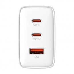 Wall charger Baseus OS-Cube Pro 2xUSB-C + USB, 65W (white)