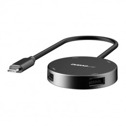 Hub Dudao A15B 4w1, USB 3.0 + 3x USB 2.0 to USB-C (grey)