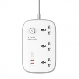 Power Strip GaN LDNIO SC3416  EU 65W white + EU plug